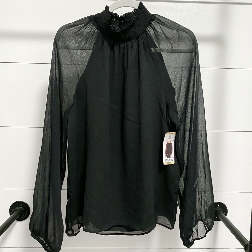 BNWT Joie Long Sleeve Smocked Top